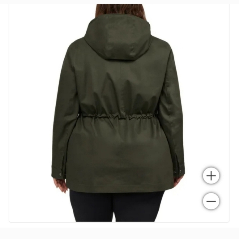 NWT Hunter Ladies' Water & Wind Resistant Rain Jacket, Olive - Picture 2 of 8